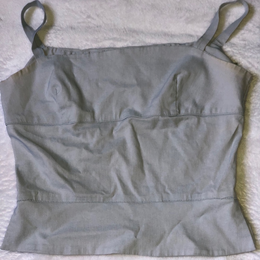 Light blue/grey crop top